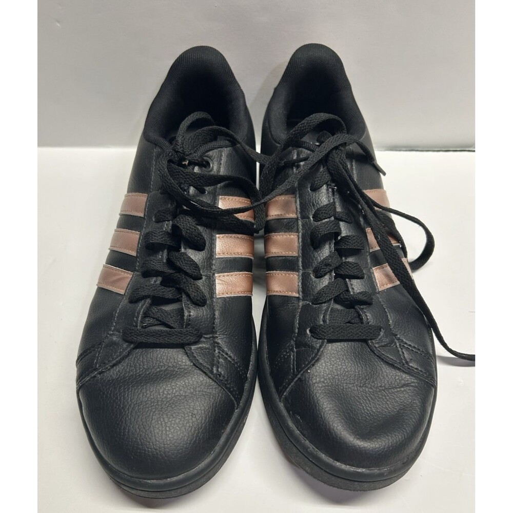 Womens Adidas Black And Pink Cloudfoam Sneakers low Comfort Walking size 9.5